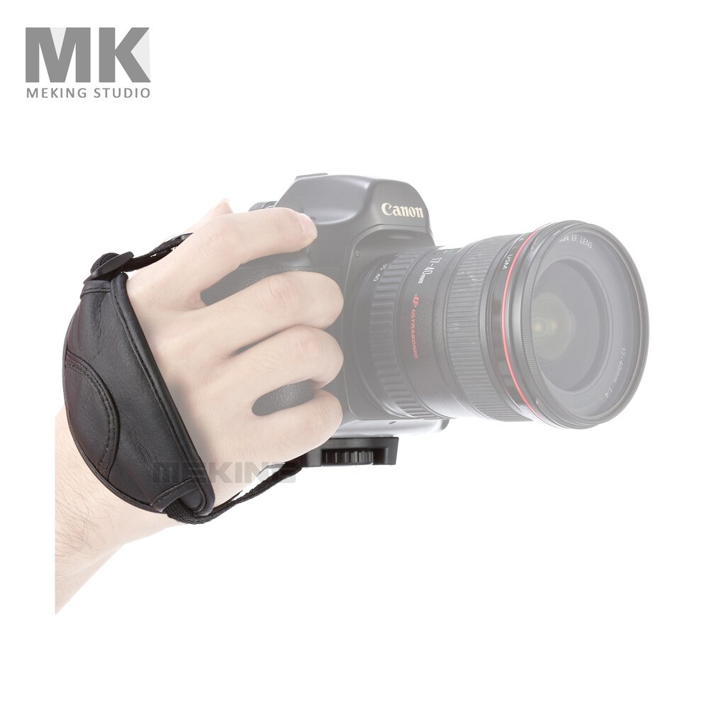 Camera Pu Leather Grip Snelle Pols Riem Zachte Hand Grip Camera Tas Universele Voor Canon Voor Nikon Voor Sony olympus Zwart