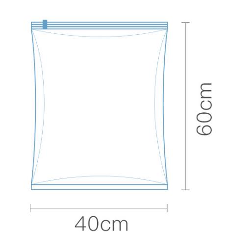 Pladsbesparende vakuum opbevaringsposer ingen pumpe nødvendig terning ekstra stor taske til tæppe dyne pude sengetøj premium stærk genanvendelig: 40 x 60cm
