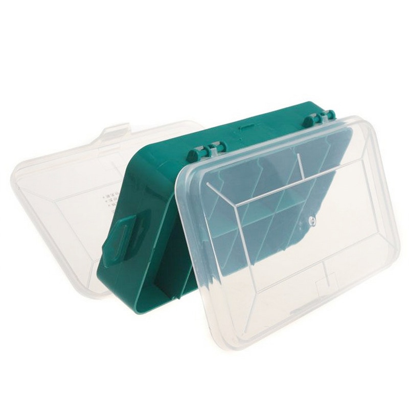 Top PENGGONG 13 Grids Tool Box Double-Side ToolBox Organizer Storage Box Multifunction Tool Case For Small Components