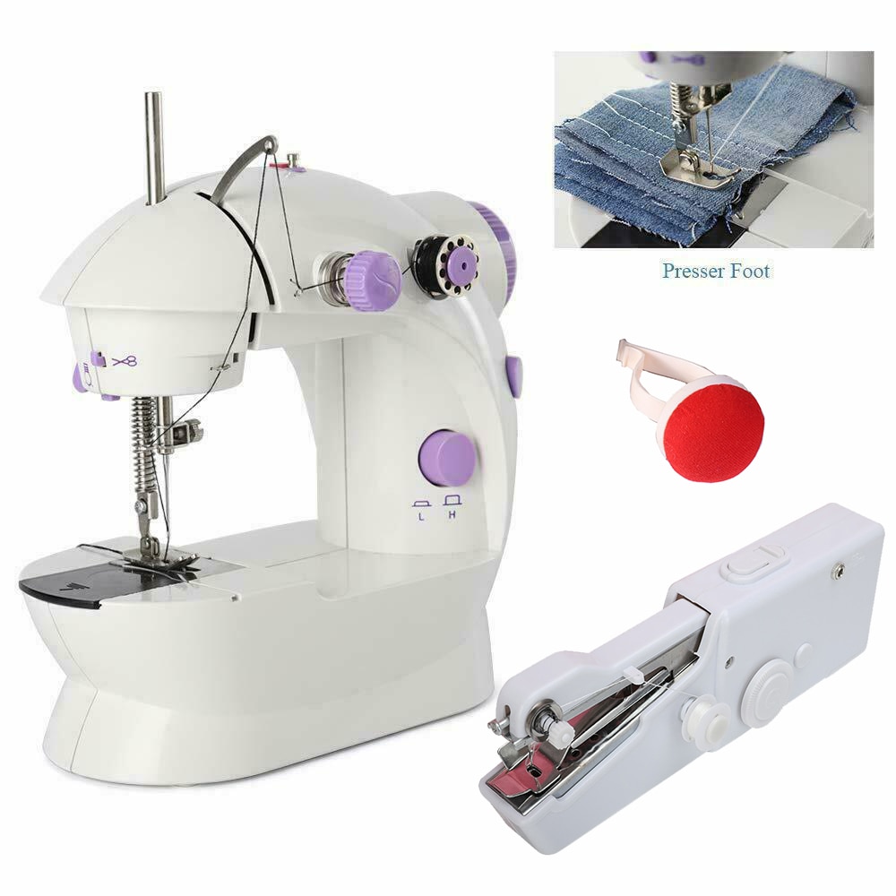 Mini Sewing Machine Portable Household Battery Power Quick Handy Stitch Sew Needlework Easy To Use