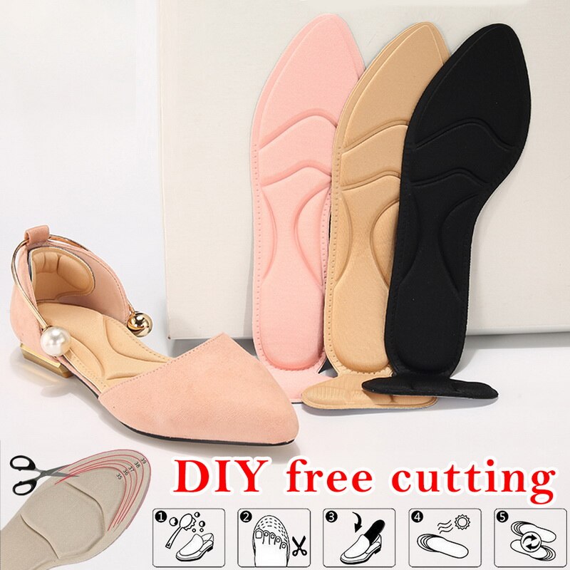 1 Paar Comfort Ademend Damesmode Inlegzolen Massage Hoge Hakken Schoenen Inlegzolen Anti-Slip