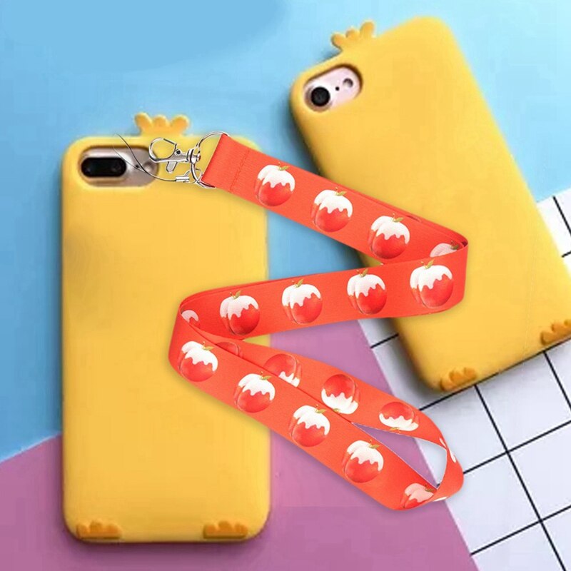 Cordón de correa de cuello de fruta sandía para llaves Tarjeta de Identificación gimnasio correas de teléfono móvil sujección de insignia y USB cuerda de colgar DIY