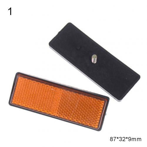Cinta de advertencia redonda rectangular, calcomanías reflectantes de seguridad para coche, motocicleta, bicicleta, caravana, camión, tornillo de seguridad, 2 uds.: 1