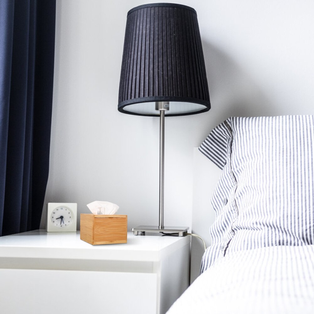 1 Pc Handig Servethouder Tissue Box Creatieve Bamboe Houten Tissue Doos)