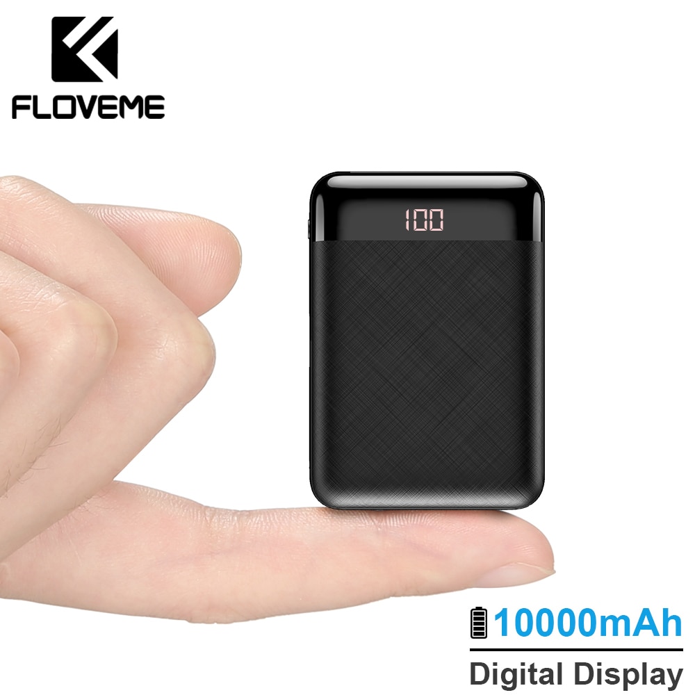 Floveme Power Bank 10000 Mah Mi Ni Mi Powerbank Power Bank Voor Iphone Xiao Mi Powerbank 2USB Externe Batterij draagbare Oplader