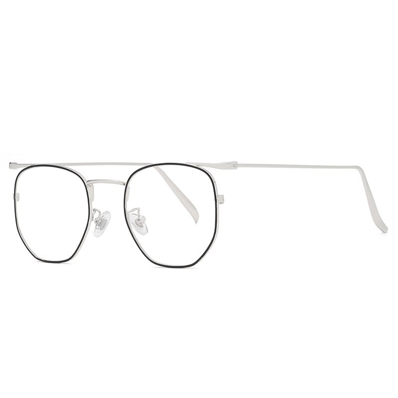 Computer Anti Blue Ray Glasses Anti Blue Light Eyeglasses Optical Eye Spectacle UV Blocking Gaming Filter Eyewear: black silver