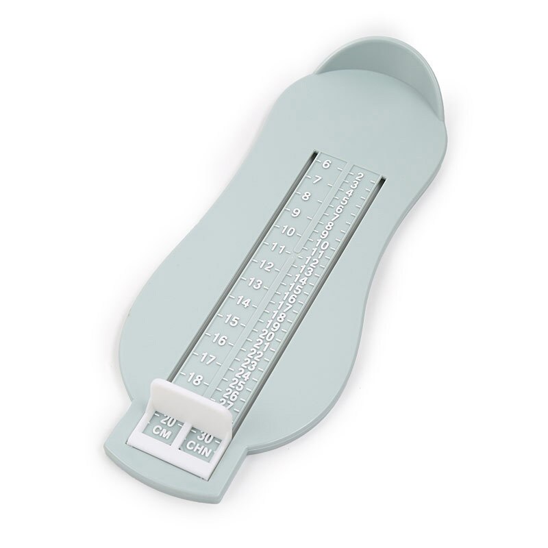 Medidor de medida del pie para niños, regla de medida del tamaño de los zapatos, herramienta, dispositivo de medición de la longitud de los zapatos de bebé, accesorios: Blue