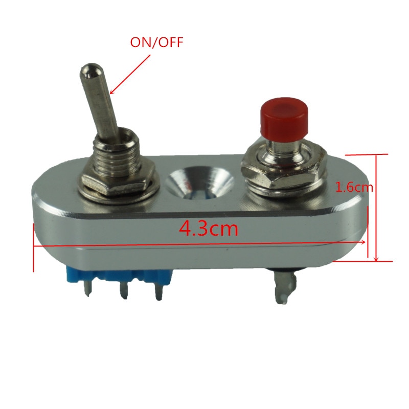 Aluminum Universal Motorcycle Handlebar Switch For Horn Headlight ON/OFF Button Black and Silver Toggle Grip switch