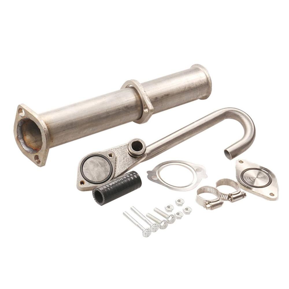 6.0L EGR Valve Pipe Kit EGR Bypass & Delete Kit Auto Kit for Ford F250 F350 F450 03-07 6.0L POWERSTROKE Diesel Turbo