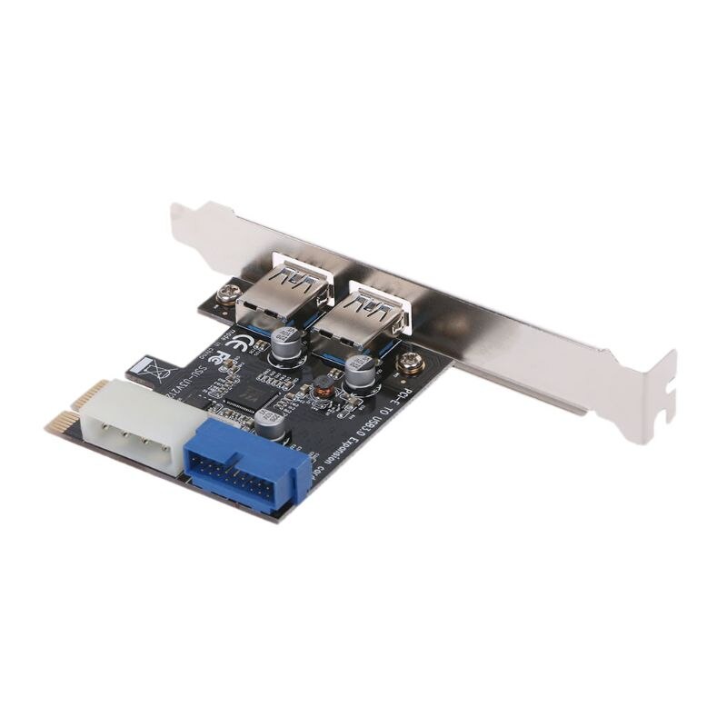 2 Ports PCI Express USB 3.0 Front Panel with Control Card Adapter 4-Pin & 20 Pin