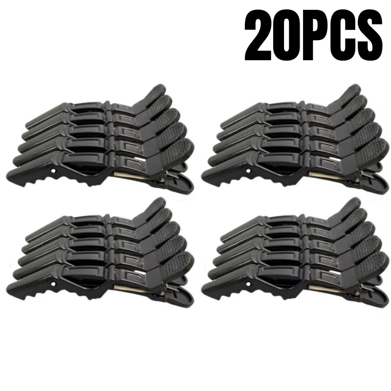 Pinzas para el cabello de cocodrilo, pinzas de peluquería, pinza de plástico para el cabello, horquillas de estilismo para salón de barbería , accesorios para el cabello, 5-30 Uds.: Gris oscuro