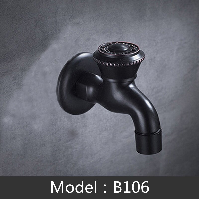 Variety Brass Lengthen Wall Mounted washing machine Bibcock Decorative Outdoor Garden Faucet one-in and two-out single cold Taps: B106
