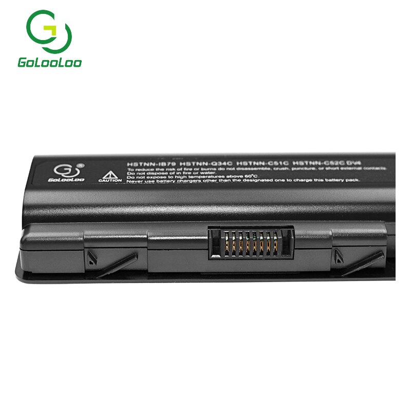 Gololoo 6600MAh 6CELL Laptop Battery for HP Pavilion DV4 DV5 DV6 G71 G50 G60 G61 G70 HSTNN-IB72 HSTNN-LB72 HSTNN-LB73 HSTNN-UB72