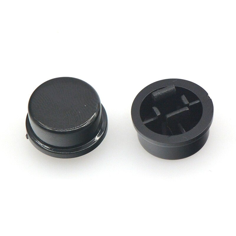 50Pcs Micro switch off-on cap cover 9.58*5.1mm Round rubber tactile push button cap Kits for 12*12*7.3mm Tact Switch Accessories