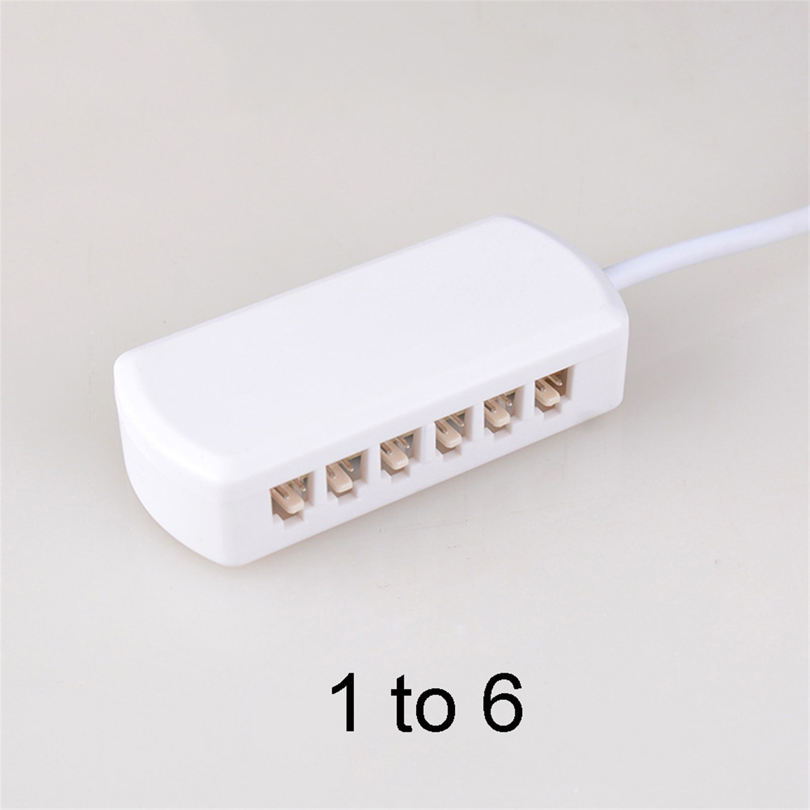 Caja de empalme de foco Led, conector divisor, 1 a 4 ,1 a 6, 1 a 12, para luz Spot de bajo voltaje de 3V y 12V, cuerpo blanco