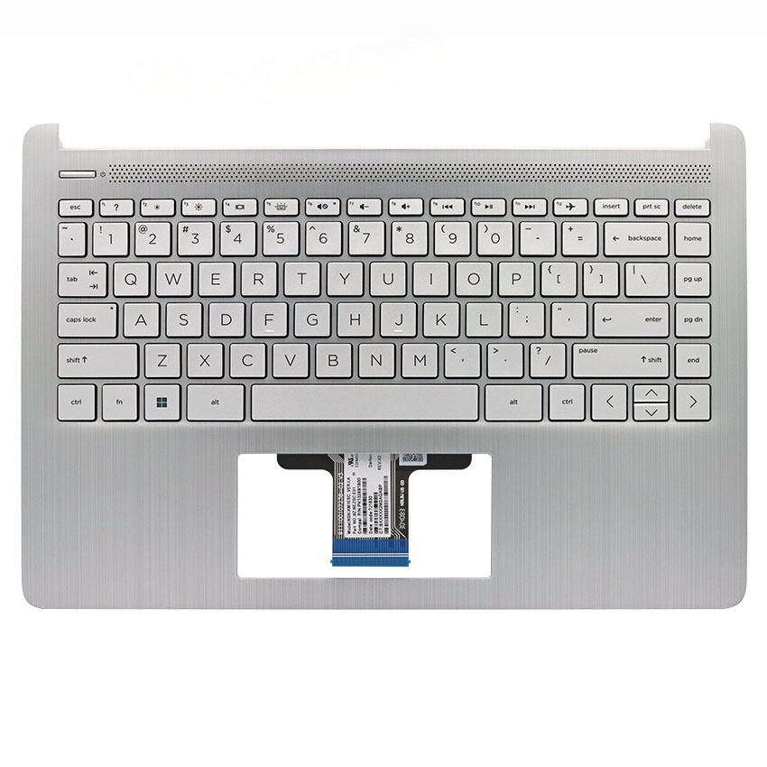 Housings for HP 14-DQ FQ 14S-DR 14S-FR TPN-Q221 Laptop Keyboard Palmrest Topcases Upper Bottom Cover Replacement Spare Parts