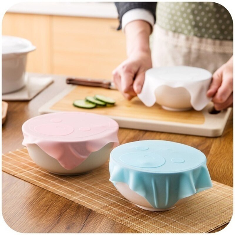 Boxi tapas para cocina de silicona de grado alimenticio, cubierta de microondas, tapas elásticas, tapa de Bol sellado, bolsa reutilizable de conservación, tapa de olla