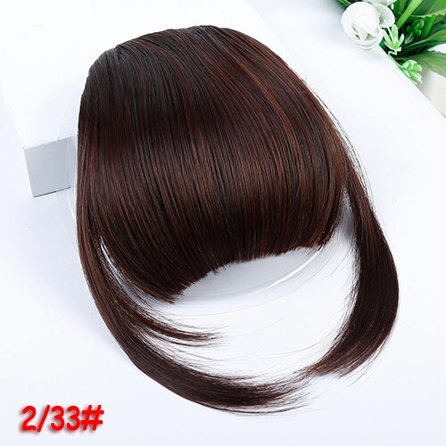Aosi paryk pandehår clip in hair extensions front pæn pande pandehår i ét stykke lige hår med højtemperatur syntetisk fiber hår: #18