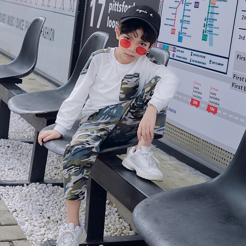 Pojkkläder set barnkläder barn pojkdräkter vår höst sportkläder träningsoverall vinter 5 6 7 8 9 10 11 12 år