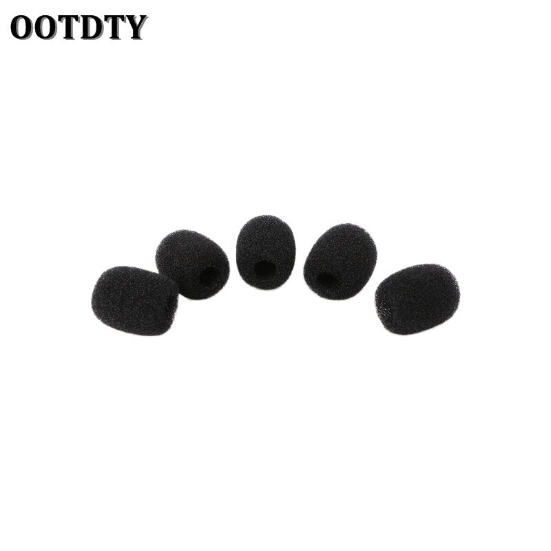 Ootdty 5x runde ball lavalier mikrofon skum frontrute svamp frontruter 6mm åpninger