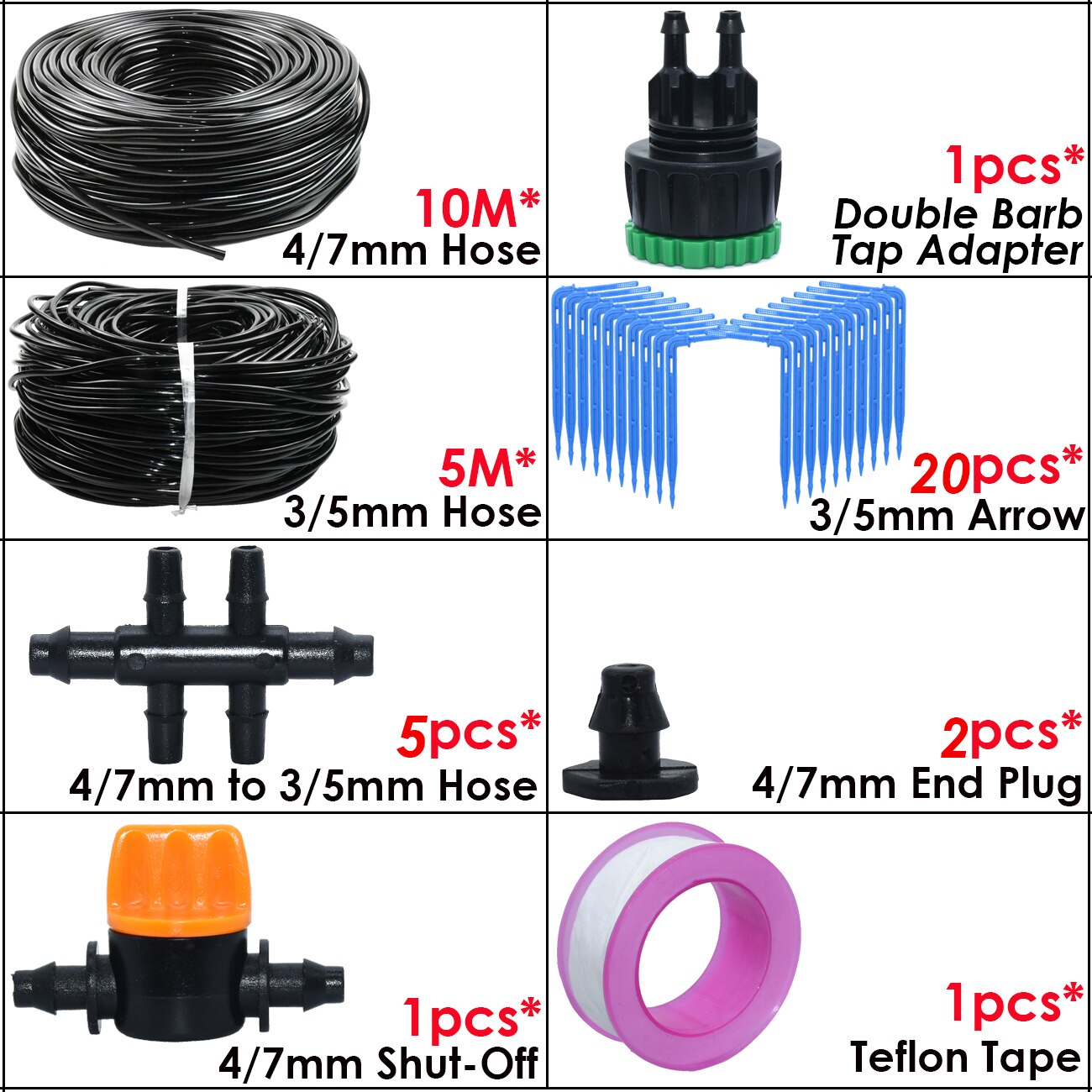 Kas Automatische Elleboog Emitter Drip Systeem 4/7 3/5Mm Slang Tuin Watering Irrigatie Kit Voor Thuis Ingemaakte plant