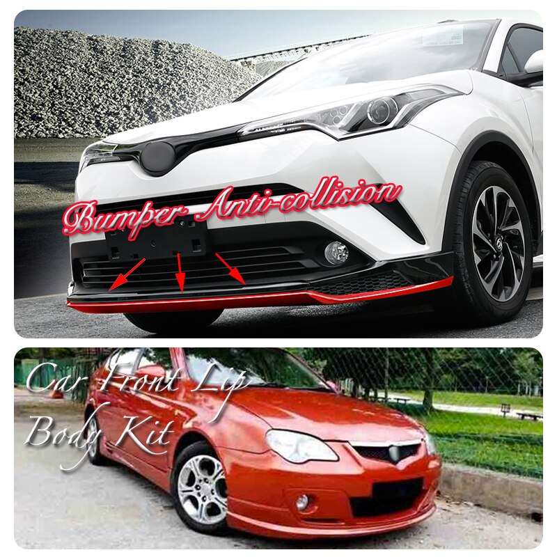 Car Bumper Lip Front Spoiler Skirt Deflector For Proton Gen-2 Gen 2 2004 Tune Car Modified Body Kit VIP Hella Flush Lips