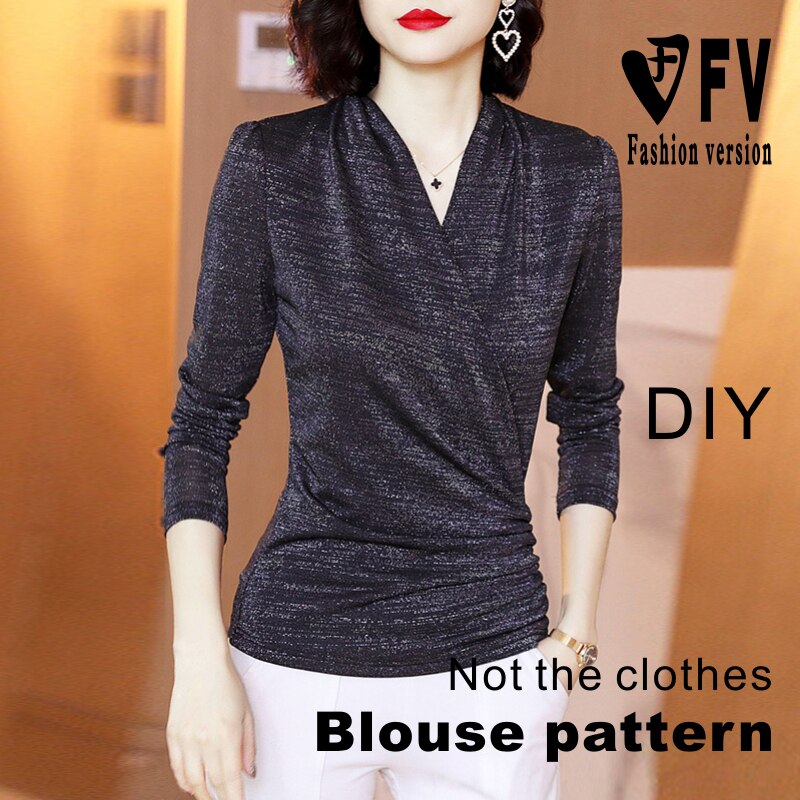 High-elastic knitted fabric Slim small shirt pattern drawing Garment cutting drawing T-shirt 1:1 physical pattern BXS-54