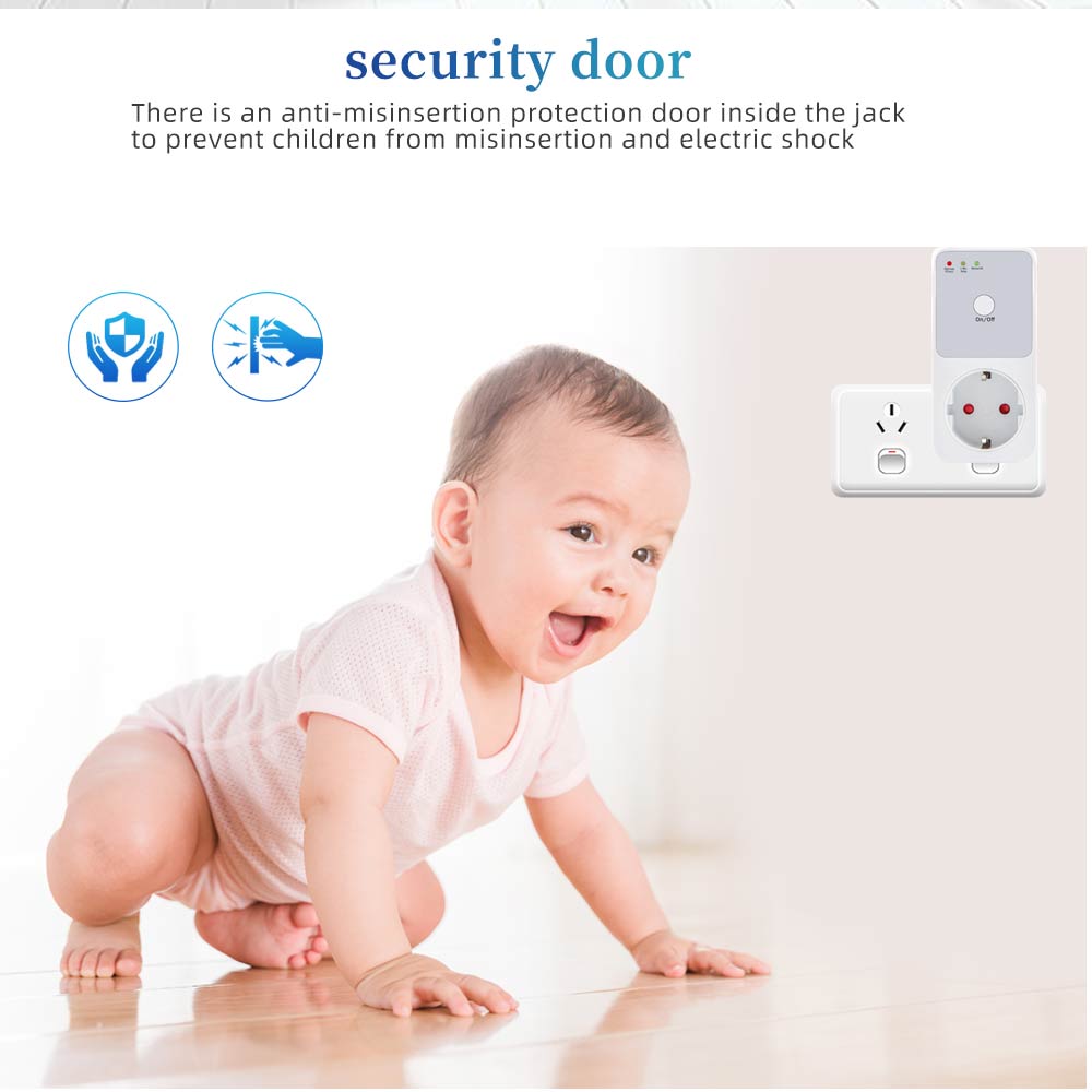 Automatic Voltage Protector Socket Switcher VAC 220V Power Surge Safe Protector EU FR UK US Plug Socket Refrigerator Protect