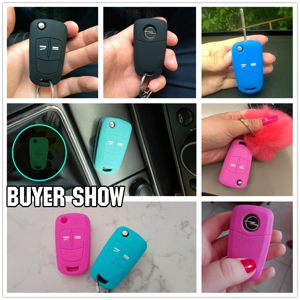 2 -knappers silikon fjernkontrolldeksel fob -deksel som passer til opel corsa astra meriva vectra zafira gtc signum tigra beskytter
