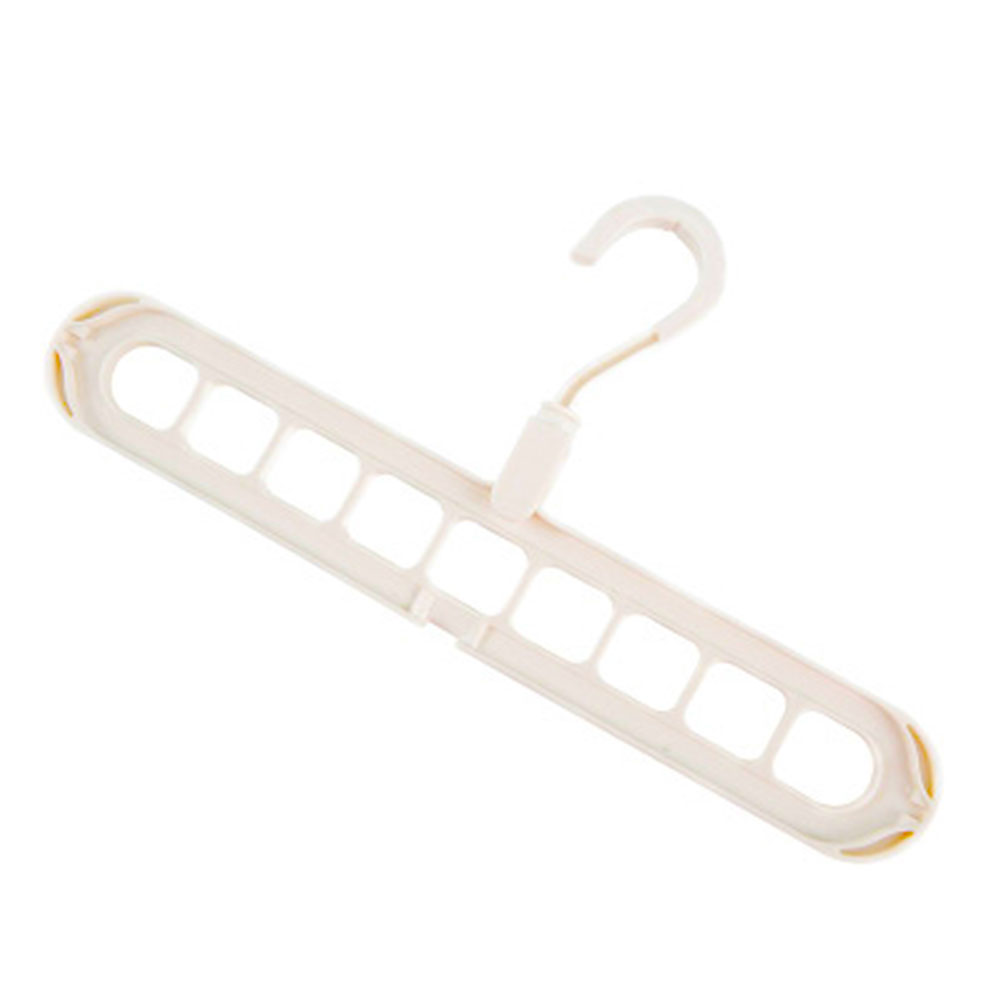 JJYY 9-Loch platzsparender Kleiderbügel, 360 drehbarer magischer Kleiderbügel, multifunktionaler, zusammenklappbarer magischer Kleiderbügel, Kleiderschrank, zum Trocknen von Kleidung und Kleidung: Beige