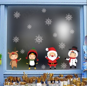 Christmas-dressed Owl On A Tree Branch Wall Stickers Wall Window Christmas -year Christmas Festival Stickers Decoration: O