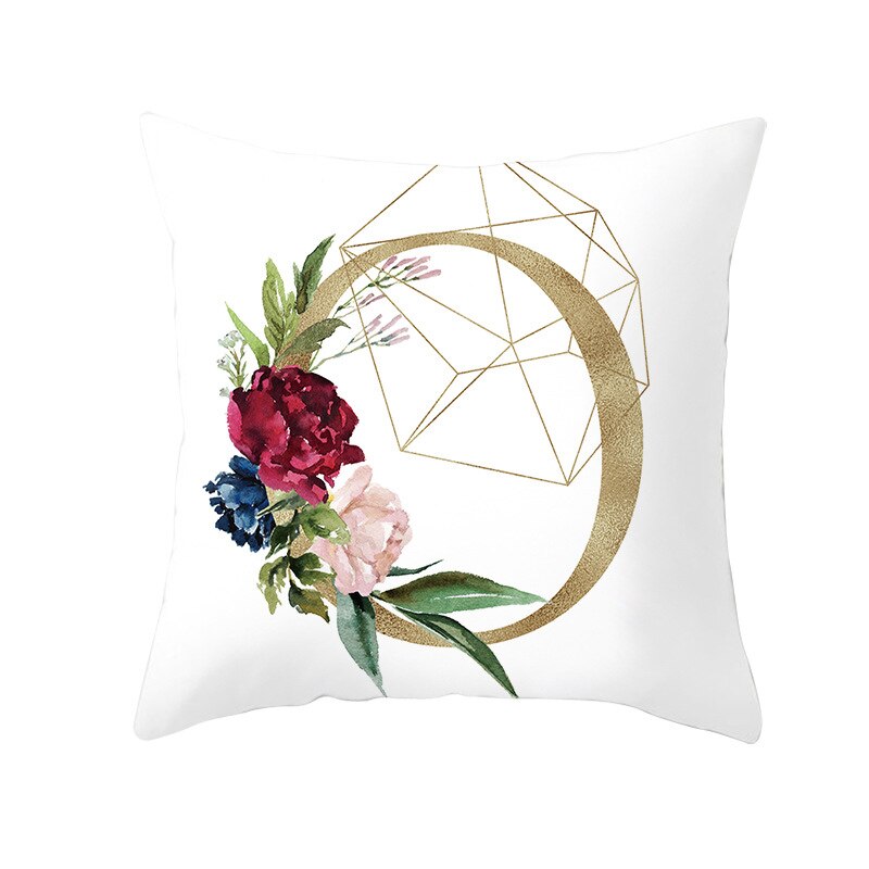 Kids Kussensloop Brief Kussenhoes 45*45 Sierkussen Covers Decor Kussens Bank Polyester Bloemen Home Decor Kussenslopen: 14