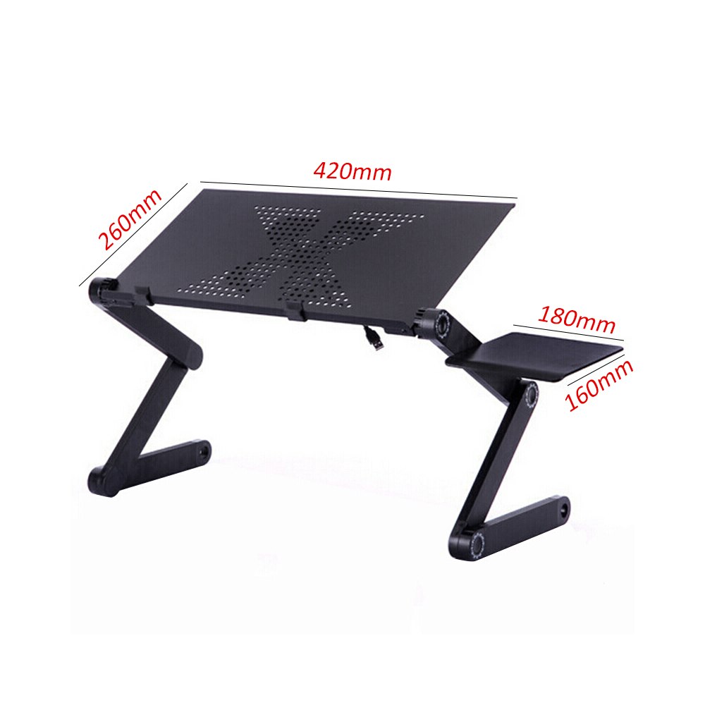 Multifunction Laptop Desk Aluminum Laptop Stand Table Lapdesk for Bed Sofa Foldable Notebook Table Desk with Mouse Tray