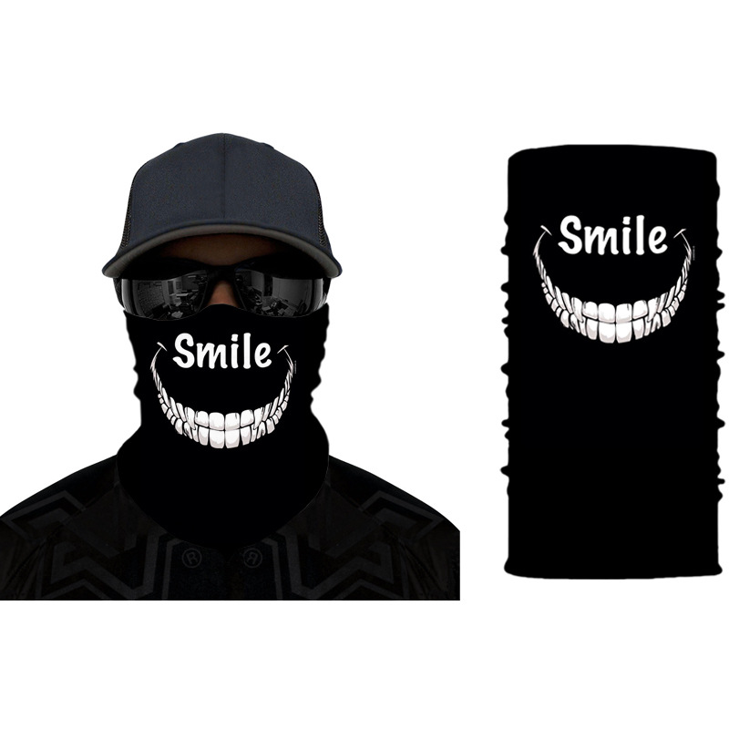Szalik Komin Washable Reusable Skull Bandana Face Mask Outdoor Sports Skull Scarf Magic Seamless Mask Mouth Face Mask: MZ0109