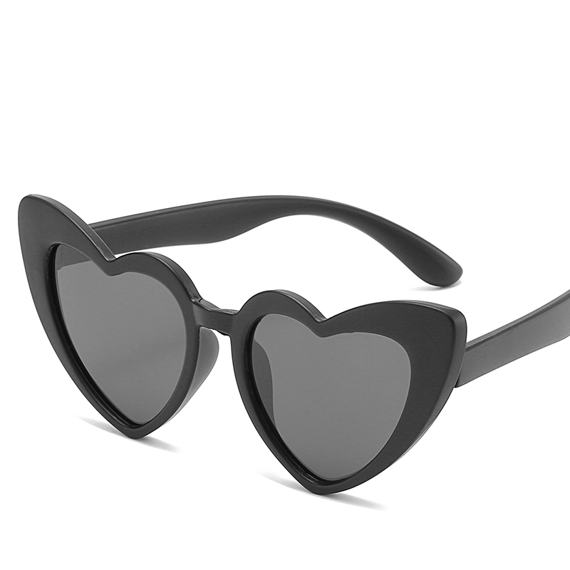 Gummi Polaroid Baby Mädchen Sonnenbrille für freundlicher Herz TR90 Schwarz Rosa verrotten Herz Sonnenbrille für freundlicher Polarisierte flexibel: KPR04-C1