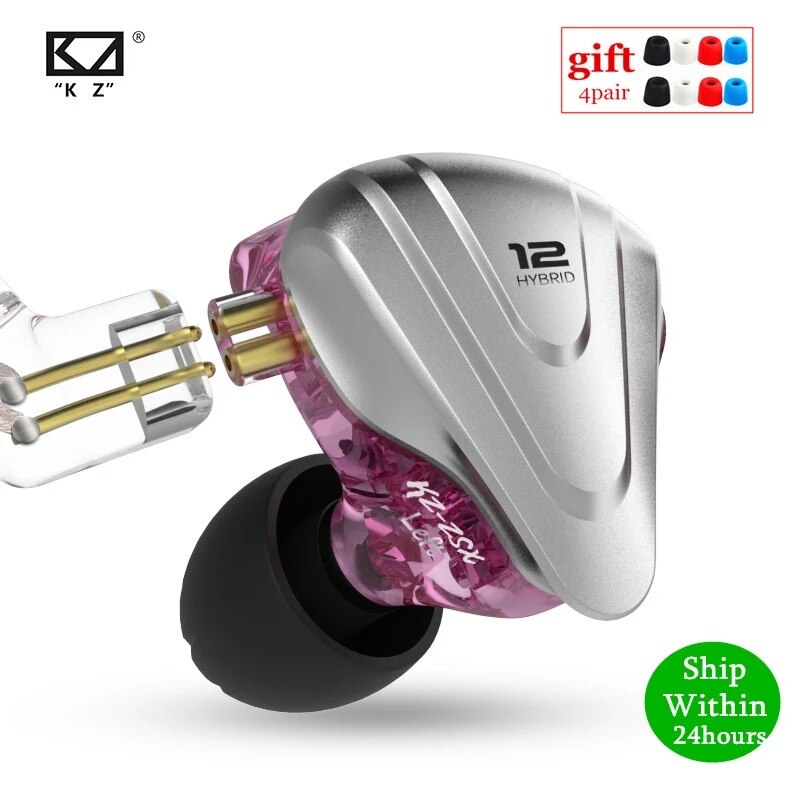 ZSX Terminator métal dans l'oreille écouteurs 12 unités hybride 5BA + 1DD HIFI basse écouteurs casque antibruit casque moniteur oreille