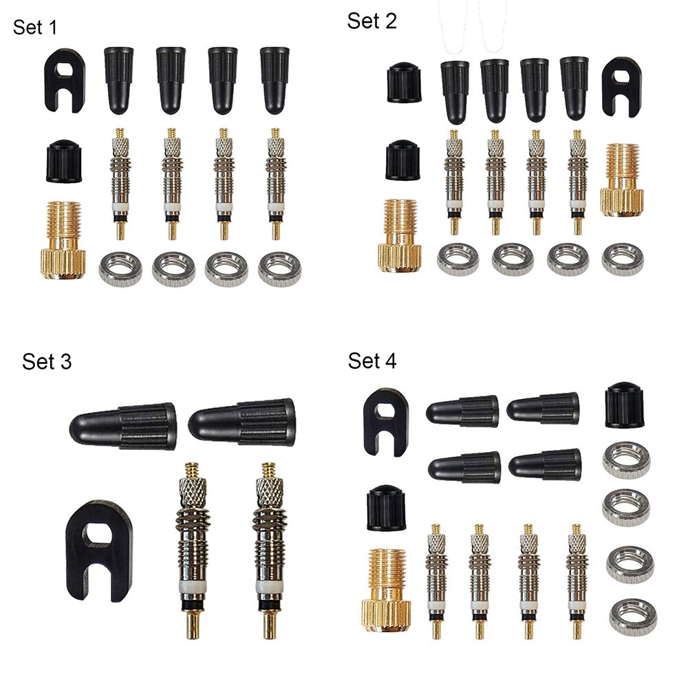 1 Set Bicycle French Presta Tire Valve Cores+Valve Core Removal Tool Bike Tire Valve Cores Plus Removal Replacement Cycling Part