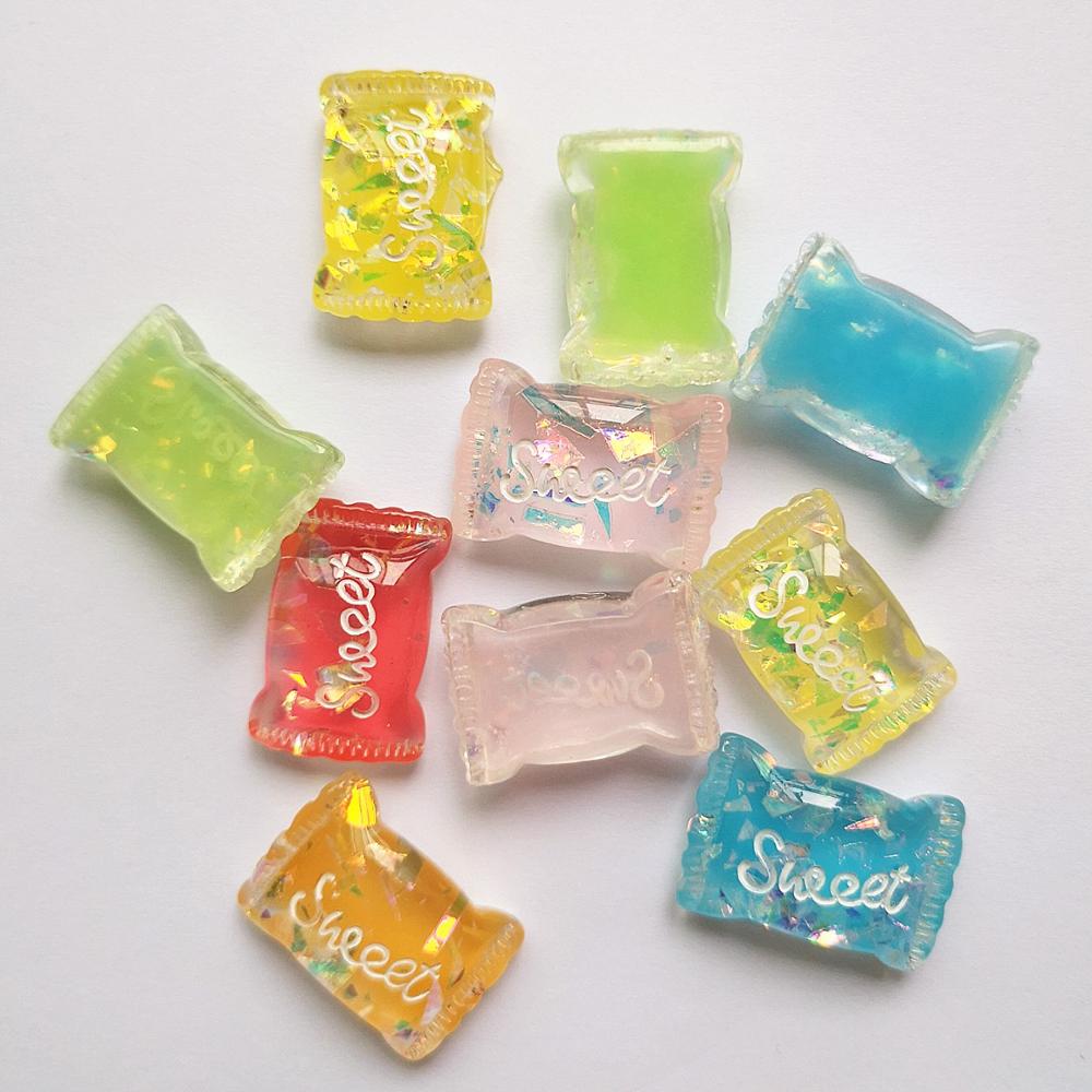 10 stücke Schleim Charms Candy Süße Zucker Polymer Schleim Box Spielzeug Für Kinder Charms Modellierung Ton DIY Zubehör Für Kinder