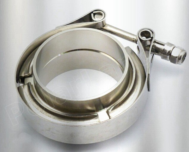 3" inch V-Band Kit Heavy Duty Clamp Flange Set for Exhaust Downpipe Turbo Dump Pipe