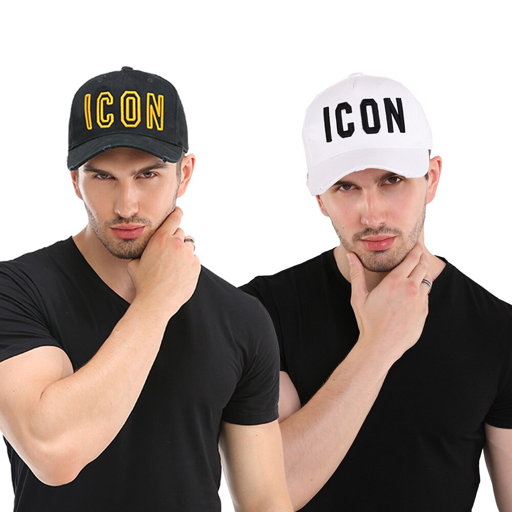 DSQICOND2 Brand Summer style ICON Letter Cotton Mens Baseball Cap Women Snapback Hat DSQ2 Hat Dad Hat Cotton Bone Trucker Cap