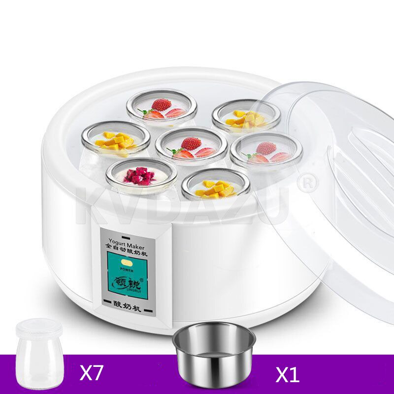 Electric Yogurt Maker Stainless Steel Liner Automatic Mini Yogurt Machine cups for yogurt kitchen appliances DIY Tool Kithchen