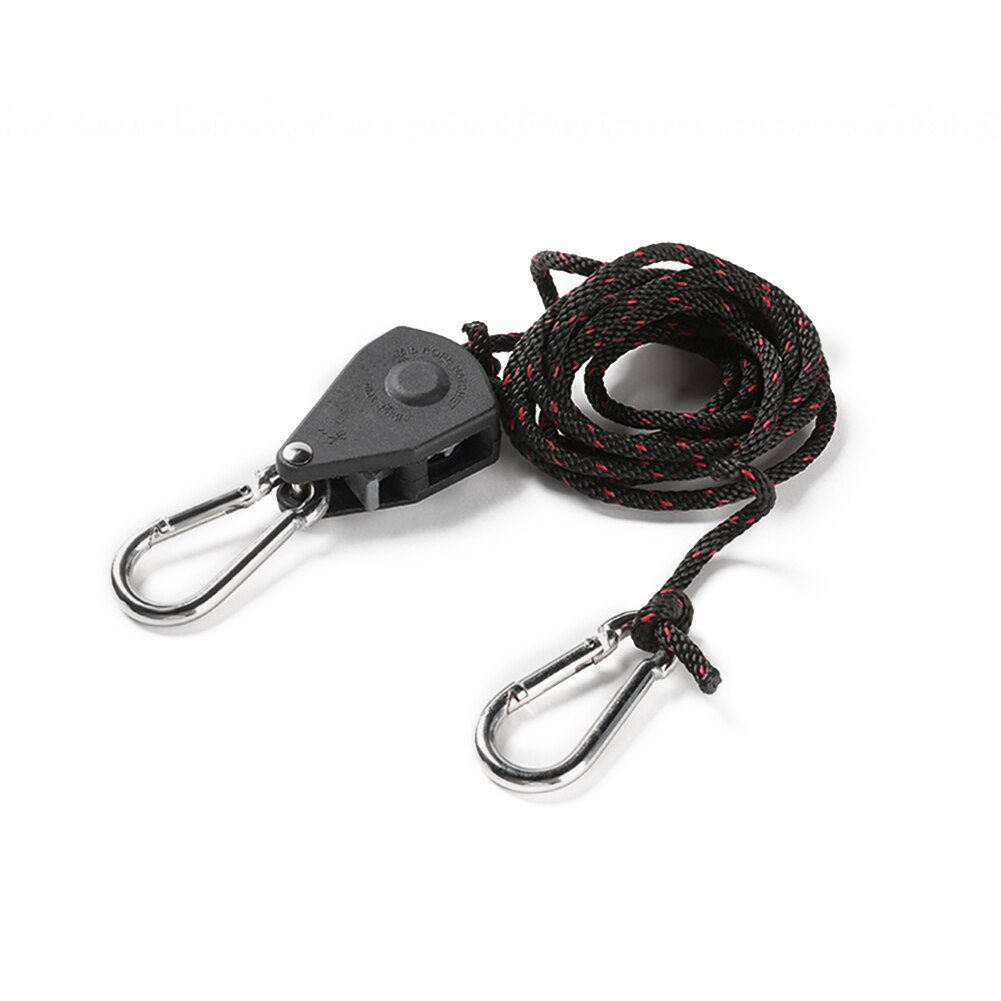 1 conjunto tenda fixa fivela polia tensor ajustável corda fixador catraca cabides luzes de levantamento acampamento toldo corda vento: M