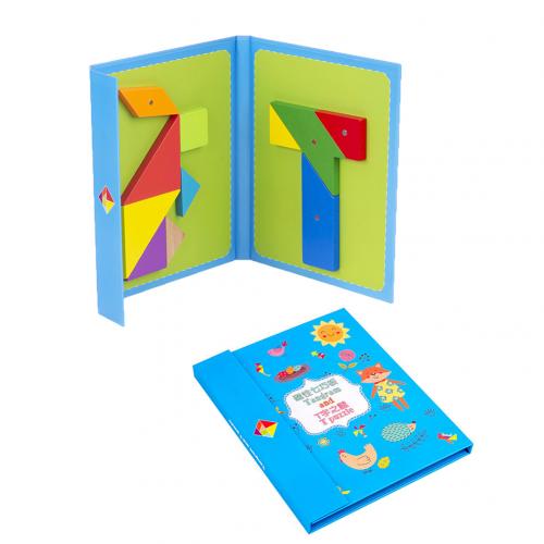 Kids Magnetic Wooden 3D T Tangram Jigsaw Puzzle Bo... – Grandado
