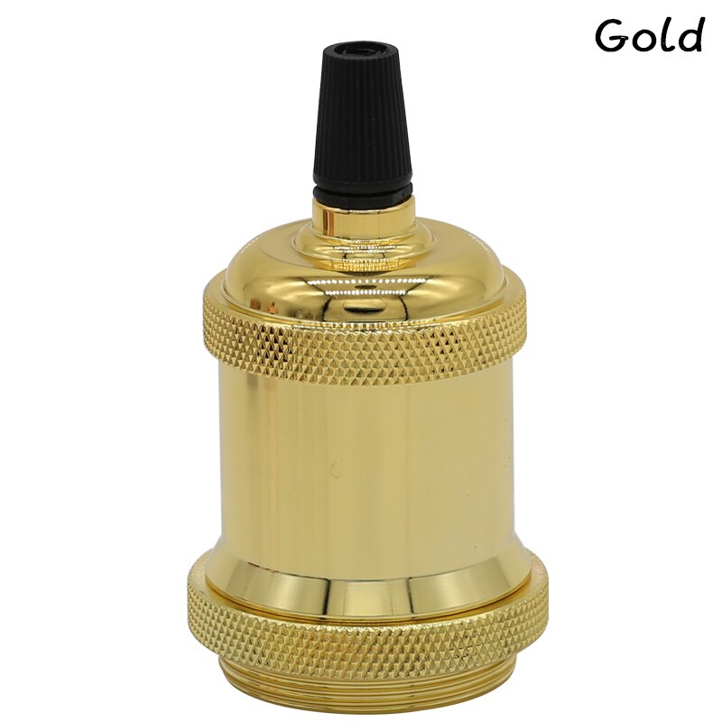 Lamphållare  e27 220v aluminiumsockel retro edison glödlampshållare lampfotskruv vintage industriell glödsockel: Guld-