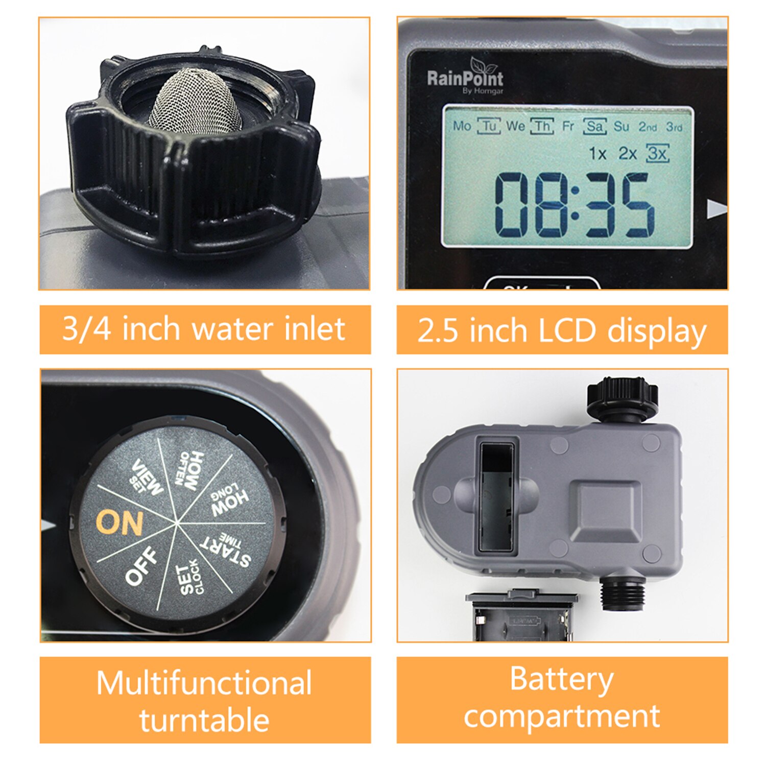 Irrigation Water Timer Controller Garden Electronic Programmable Automatic Watering Timer To Hose Timer with LCD Display