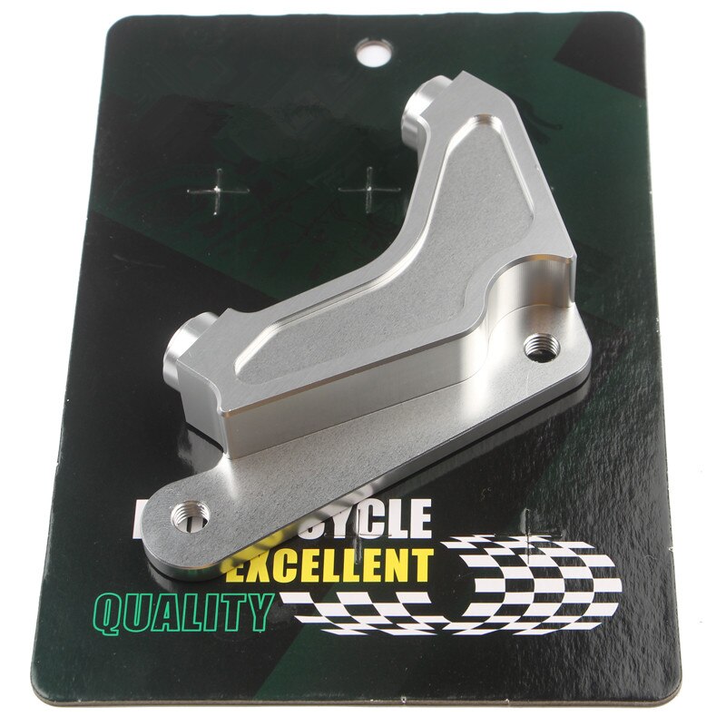 Motorcycle CNC Brake System Adapter Bracket Fit 82mm Pitch Brake Caliper With 200mm Brake Discs For Motor Scooter Yamaha Honda: Silver