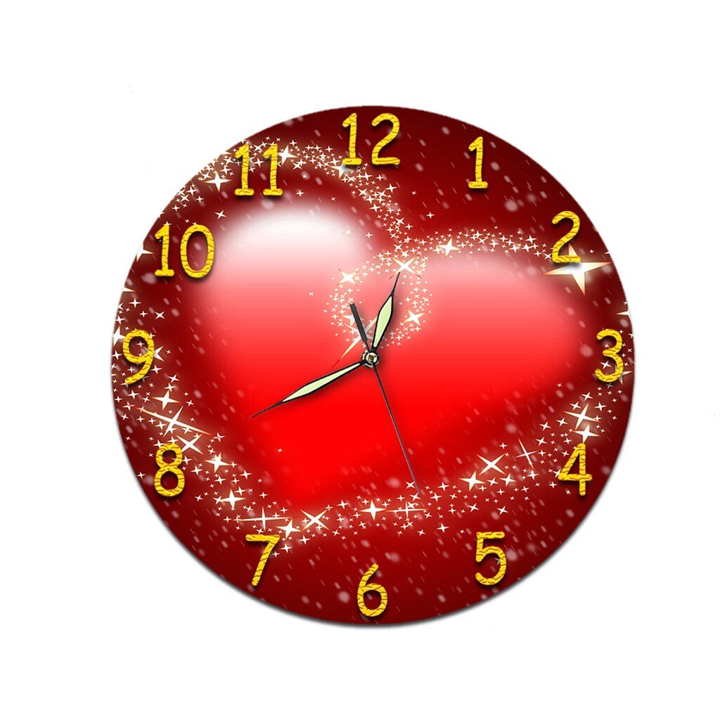 Valentine's Day Living Room Digital Wall Clock Acrylic Mute Clock Digital Wall Clock Acrylic Silent Stereo
