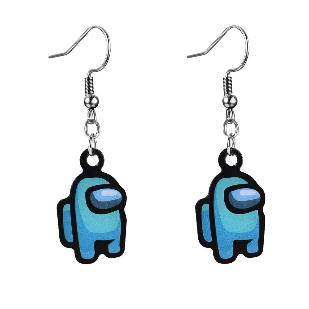 Pendientes colgantes de Juegos populares de los Estados Unidos para niñas, joyería brinco, juguetes de figuras de amongUS: ER148-D