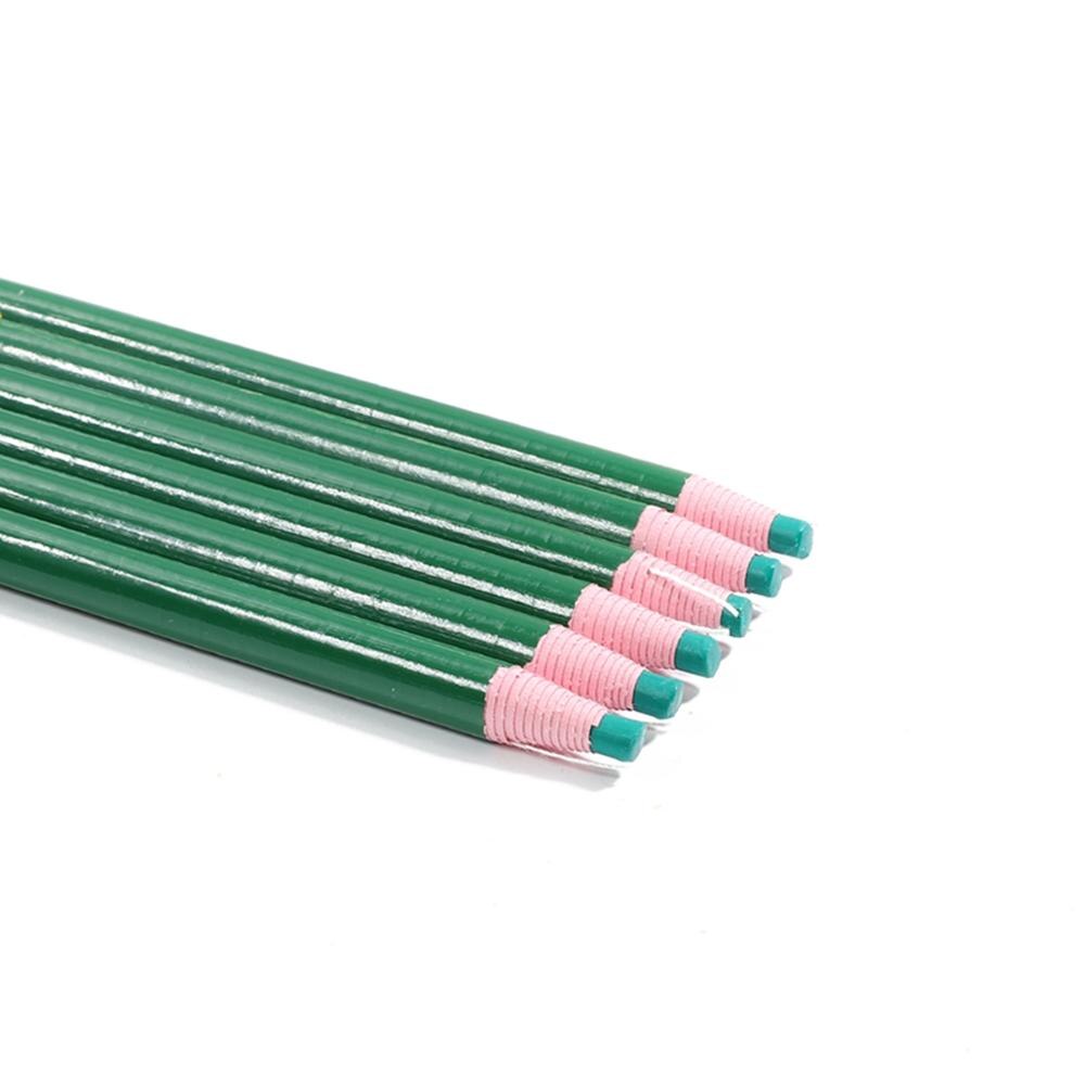6 uds. De lápices de tiza de costura a medida, sin cortes de colores, pluma marcadora de tela para Sastre, accesorios de costura, tiza para costura, lápiz para ropa: Green