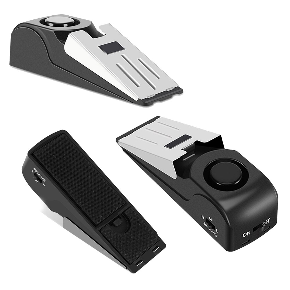 Wireless Door Stop Vibration Alarm Door Stop Portable Safely Security Detection Wedge Alert Home Travel Security System